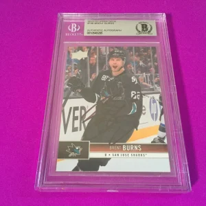 Brent Burns SHARKS 2012-13 Upper Deck Signed Auto Beckett SLABBED BAS