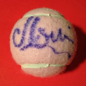 Monica Niculescu Pink Wilson Hope Cancer Research Tennis Ball Signed Auto