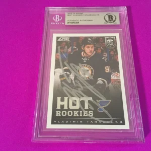 Vladimir Tarasenko Blues 2013-14 Score Rookie Card Signed Auto Beckett BAS