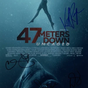 47 Meters Down Signed Cast Autographed 11X14 Photo Foxx Stallone JSA II22731