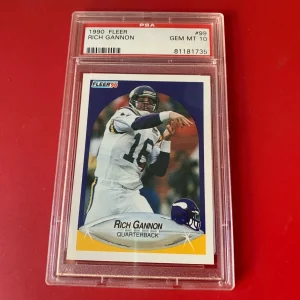 Rich Gannon Raiders Vikings 1990 Fleer Rookie Card PSA 10 Gem Mint