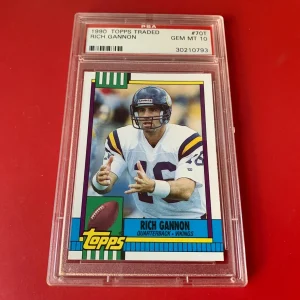 Rich Gannon Raiders Vikings 1990 Topps Traded Rookie Card PSA 10 Gem Mint