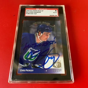 Chris Pronger HOF Whaler 1993-94 UD SP Card Signed SGC Certified