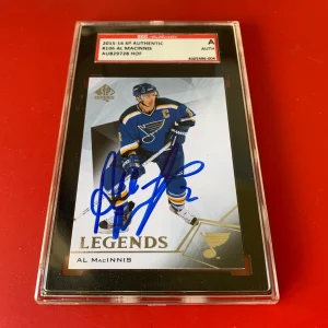 Al MacInnis HOF Blues 2015-16 UD SP Authentic Card Signed Auto SGC Certified