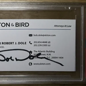 SENATOR BOB DOLE SIGNED BUSINESS CARD PSA DNA AUTOGRAPH PRESIDENT CONTENDER