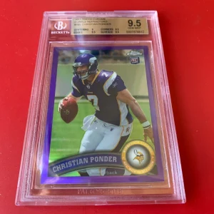 Christian Ponder Vikings 2011 Topps Chrome Purple /499 Refractors ROOKIE BGS 9.5