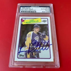 Luc Robitaille Kings 1988 Topps Card Signed Auto PSA/DNA ENCAPSULATED