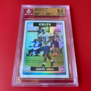 Joseph Addai COLTS 2006 Topps Chrome Refractors ROOKIE Card BGS 9.5 GEM MINT