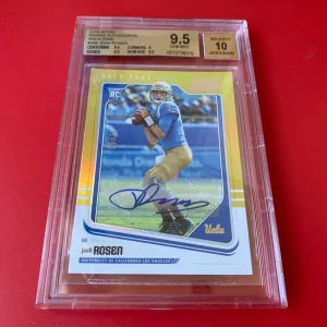 Josh Rosen 2018 Score Rookie GOLD Zone Autographs Auto /50 Rookie Card BGS 9.5