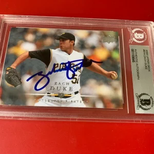 Zach Duke 2006 Upper Deck Card Signed Auto Beckett BAS