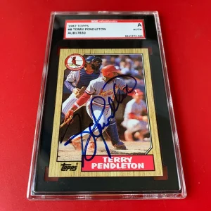 Terry Pendleton Cardinals 1987 Topps Card Signed SGC Certified ENCAPSULATED