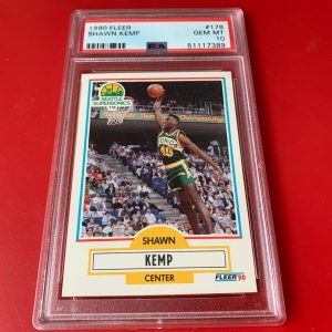 Shawn Kemp Supersonics 1990 Fleer Rookie Card PSA 10 Gem Mint