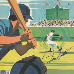 RON SANTO Signed 6/14/71 Chicago CUBS Official PROGRAM Beckett (BAS)