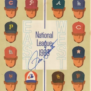 RON SANTO Signed 4/11/69 Chicago CUBS Official PROGRAM Beckett (BAS)