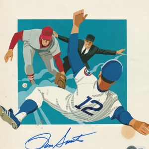 RON SANTO Signed 9/15/81 Chicago CUBS Official PROGRAM Beckett (BAS)