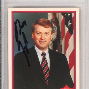 1991 Pacific Vice President Dan Quayle SIGNED AUTOGRAPH PSA DNA COA Desert Storm