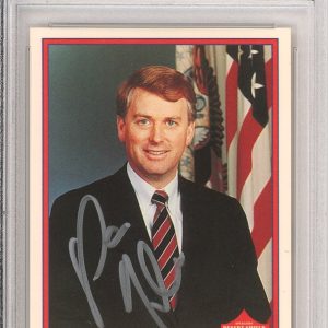 1991 Pacific Vice President Dan Quayle SIGNED Card PSA DNA COA Desert Shield