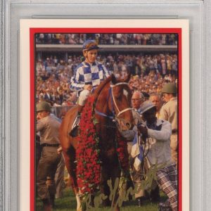 1998 Jockey's Guild Ron Turcotte SIGNED Card Secretariat PSA DNA COA Autographed