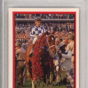 1998 Jockey's Guild Ron Turcotte SIGNED Card Secretariat PSA DNA COA Autograph