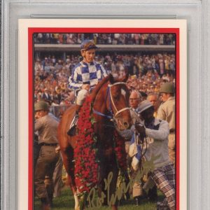 1998 Jockey's Guild Ron Turcotte SIGNED Card Secretariat PSA DNA COA Certified
