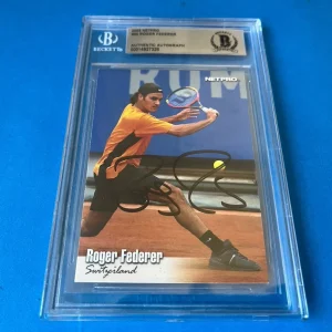 Roger Federer Tennis 2003  Net Pro Rookie Card #90 Signed Auto Beckett BAS