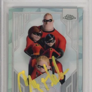 2023 DISNEY TOPPS CHROME REFRACTOR SIGNED MR. INCREDIBLE CRAIG T NELSON PSA DNA
