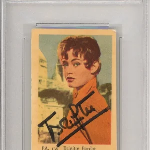 1950 Dutch Film Stars Brigitte Bardot Trading Card SIGNED PSA DNA COA Autograph