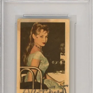 1959 Dutch Television Stars Brigitte Bardot Card SIGNED PSA DNA COA Autograph