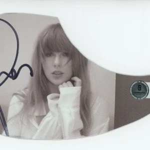 SIGNED TAYLOR SWIFT GUITAR PICKGUARD BECKETT BAS COA ACOUSTIC ADHESIVE SWIFTIE