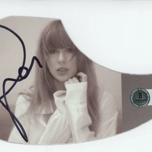 SIGNED TAYLOR SWIFT GUITAR PICKGUARD ADHESIVE AUTOGRAPH BECKETT BAS COA LETTER
