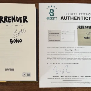 SIGNED BOOK Surrender 40 Songs Bono U2 Band Autograph 1st Ed UK BAS Beckett COA