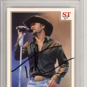 2007 Spotlight Tribute Tim McGraw Signed Trading Card PSA DNA COA Autograph RARE