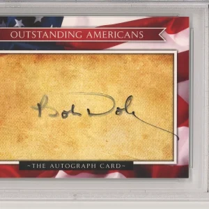 SENATOR ROBERT BOB DOLE SIGNED OUTSTANDING AMERICANS CARD PSA DNA COA AUTO