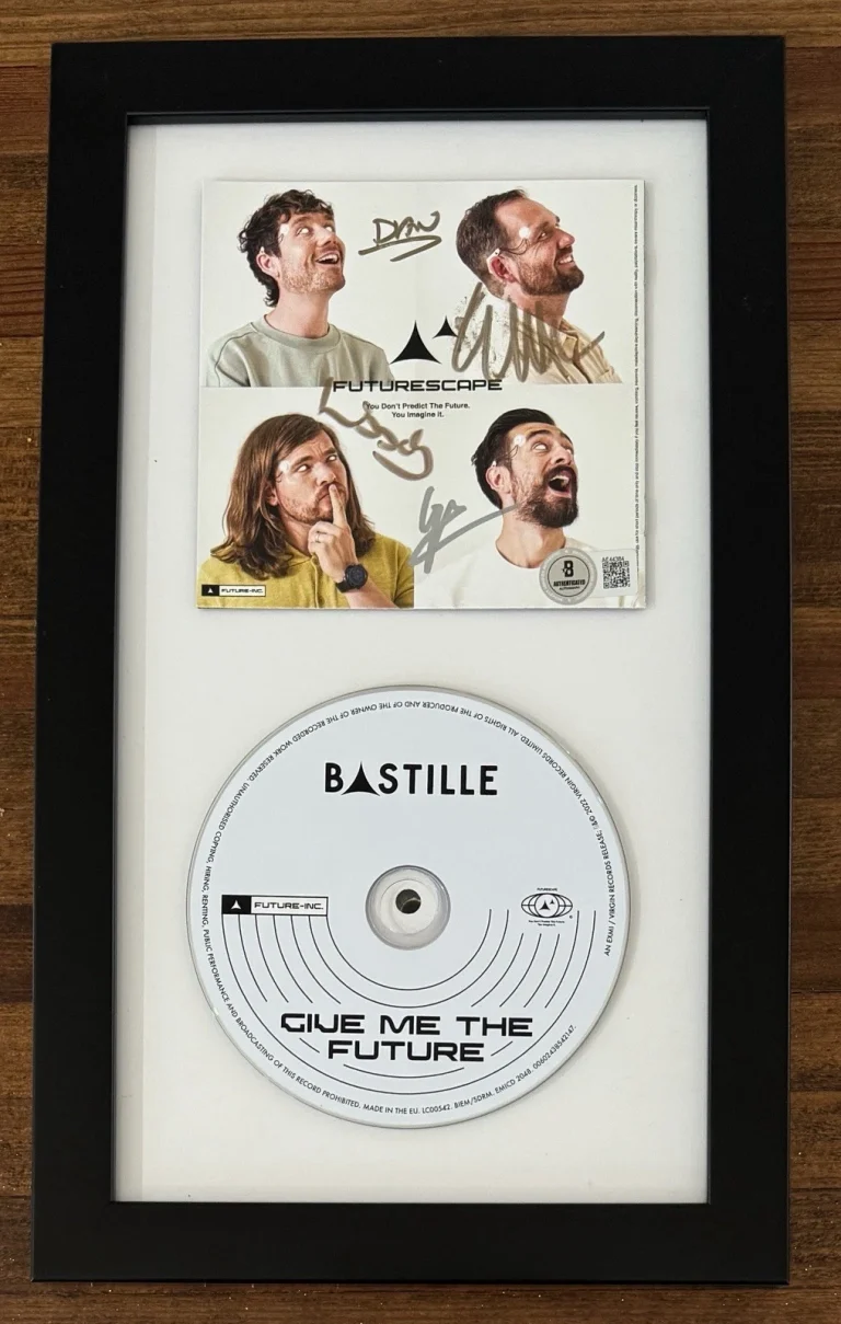 Framed Bastille FULL BAND SIGNED Give Me The Future Booklet & CD BAS Beckett COA