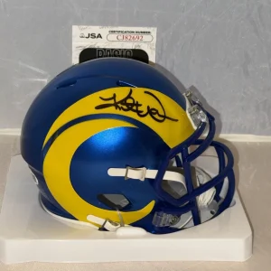 Kurt Warner St. Louis Rams signed Rams mini helmet autographed #3 JSA