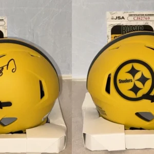 Aaron Rodgers signed Pittsburgh Steelers Rave mini helmet autographed JSA