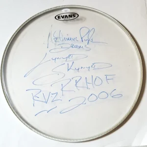 Artimus Pyle Drummer of Lynyrd Skynyrd REAL hand SIGNED 16" Drumhead #2 JSA COA