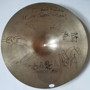 Quiet Riot SIGNED 16" Drum Cymbal JSA LOA Autographed Banali DuBrow Sarzo Cavazo