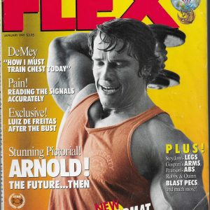 ARNOLD SCHWARZENEGGER 1-91 FLEX bodybuilding muscle magazine 1991