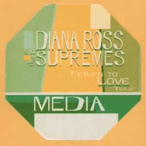 Diana Ross & The Supremes 2000 Return To Love Concert Tour MEDIA Backstage Pass