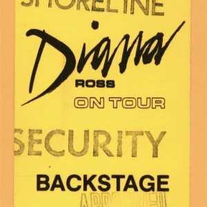 Diana Ross 1987 Red Hot Rhythm & Blues Concert Tour Backstage Pass