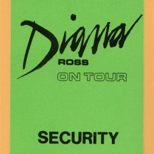 Diana Ross 1987 Red Hot Rhythm & Blues Concert Tour Backstage Pass