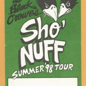 Black Crowes 1998 Summer Concert Tour After Show Backstage Pass