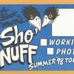 Black Crowes 1998 Summer Concert Tour Working Backstage Pass