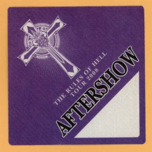 Black Sabbath 2008 The Rules of Hell Concert Tour After Show Backstage Pass