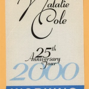 Natalie Cole 2000 25th Anniversary Concert Tour WORKING Backstage Pass