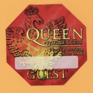 Queen 2006 w/ Paul Rodgers Concert Tour GUEST Backstage Pass