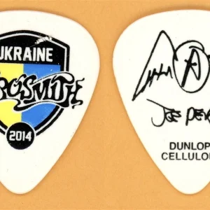 Aerosmith Joe Perry Ukraine Vintage Guitar Pick - 2014 Global Warming Tour