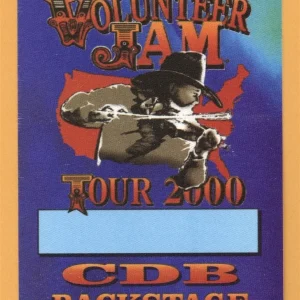 Charlie Daniels Band 2000 Volunteer Jam Concert Tour Backstage Pass
