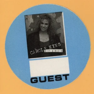 Carol King 1989 City Streets Concert Tour GUEST Backstage Pass
